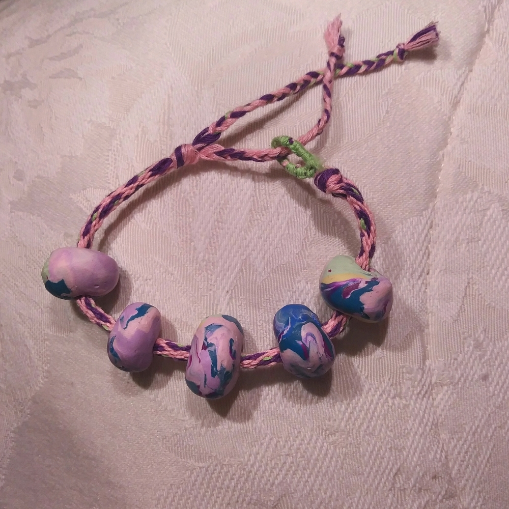 HANDMADE woven bracelet with beads
